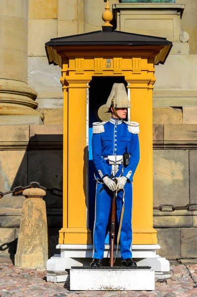 Stockholm Švédsko Září 2016 Změna Stráží Královského Paláce Stockholmu — Stock fotografie