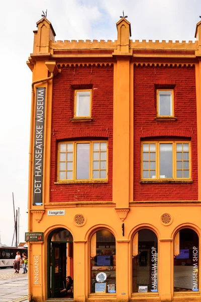 Bergen Nowray Sep 2016 Edificios Hanseáticos Del Distrito Bryggen Bergen — Foto de Stock