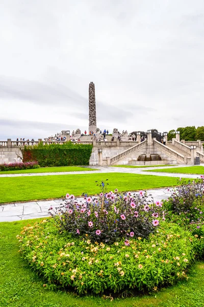 Oslo Norwegia Wrz 2016 Park Frogner Znany Rzeźb Autorstwa Gustava — Zdjęcie stockowe