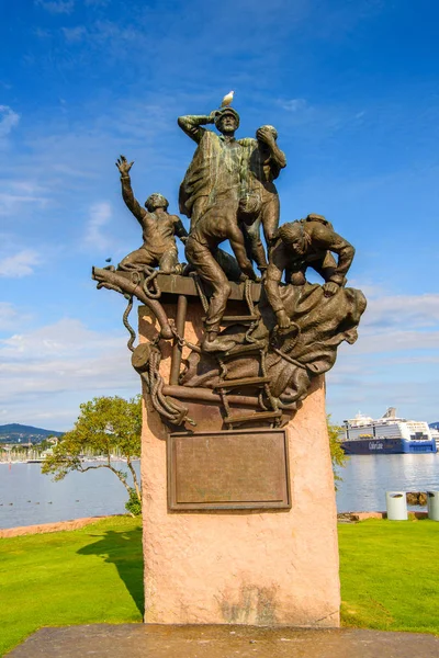 Oslo Nowray Sep 2016 Monumento Olso Capital Noruega — Foto de Stock