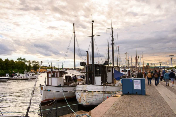 Stockholm Suecia Sep 2016 Barco Estocolmo Suecia Estocolmo Ciudad Más —  Fotos de Stock