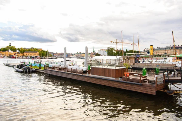 Stockholm Sweden Sep 2016 Boat Stockholm Sweden Stockholm Most Populous — Stock Photo, Image