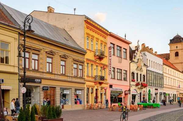 Kosice Slovensko Září 2016 Hlavní Ulice Hlavna Největší Město Východním — Stock fotografie