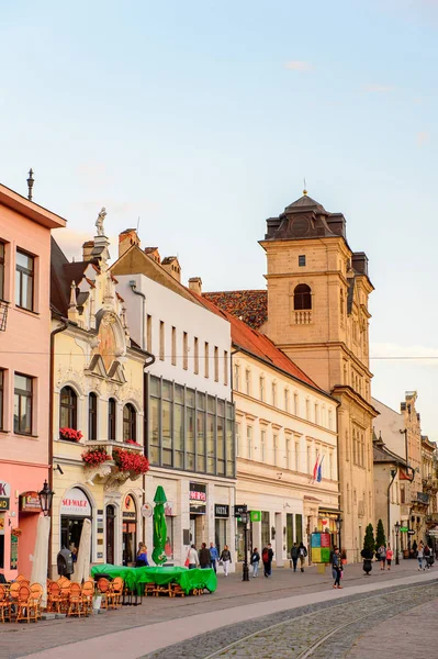 Kosice Slovakia Sep 2016 Main Street Hlavna Kosice Biggest City — Stock Photo, Image
