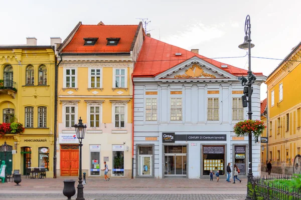 Kosice Slovakia Sep 2016 Colorful Architecture Main Street Kosice Biggest — Stock Photo, Image