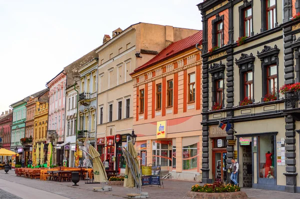 Kosice Eslovaquia Sep 2016 Colorida Arquitectura Calle Principal Kosice Ciudad — Foto de Stock
