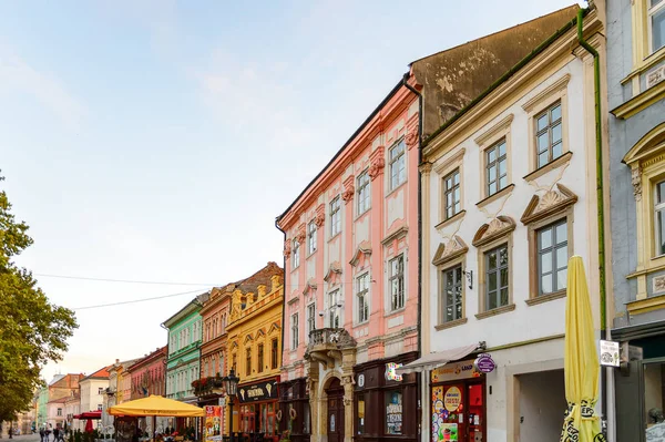 Kosice Slovensko Září 2016 Barevná Architektura Hlavní Ulice Kosice Největší — Stock fotografie