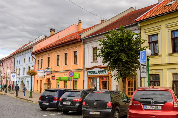 Kezmarok Slovakien Sep 2016 Main Street Kezmarok Slovakien Liten Stad — Stockfoto