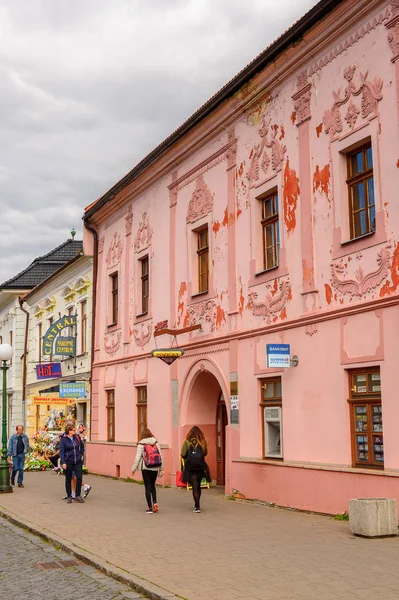 Kezmarok Slovensko Září 2016 Hlavní Třída Kezmarok Slovensko Malé Městečko — Stock fotografie