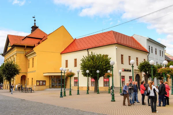 Kezmarok Slovakya Eylül 2016 Kezmarok Ana Caddesinde Renkli Evler Slovakya — Stok fotoğraf