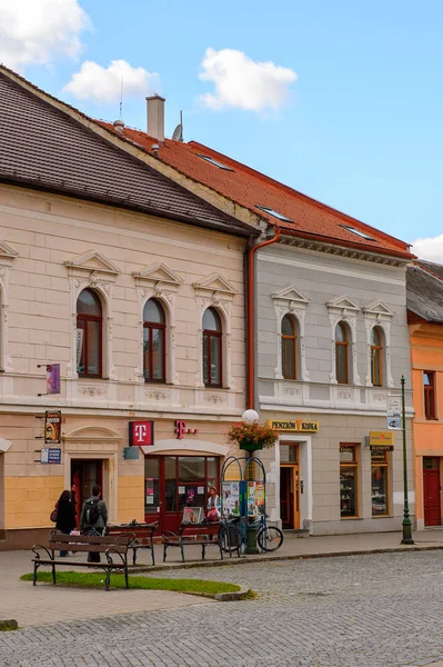 Kezmarok Slovakya Eylül 2016 Kezmarok Ana Caddesiüzerinde Mimari Slovakya Spis — Stok fotoğraf