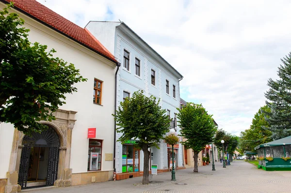 Kezmarok Slovakya Eylül 2016 Kezmarok Ana Caddesiüzerinde Mimari Slovakya Spis — Stok fotoğraf