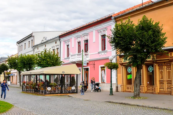 Kezmarok Eslováquia Setembro 2016 Arquitetura Rua Principal Kezmarok Eslováquia Uma — Fotografia de Stock