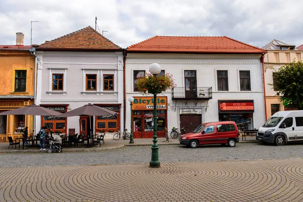 Kezmarok Slovakya Eylül 2016 Kezmarok Ana Caddesiüzerinde Mimari Slovakya Spis — Stok fotoğraf