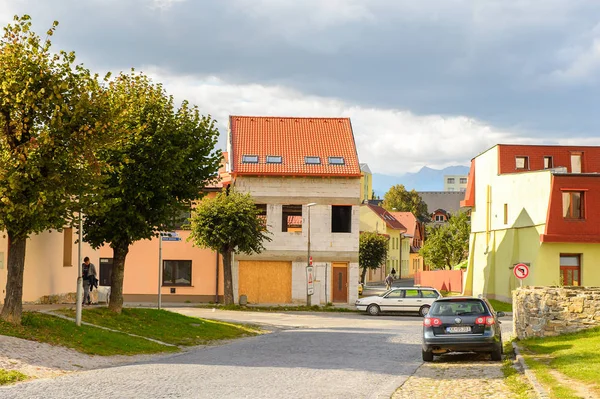 Kieżmark Słowacja Września 2016 Architektura Małego Miasteczka Regionie Spiskim — Zdjęcie stockowe