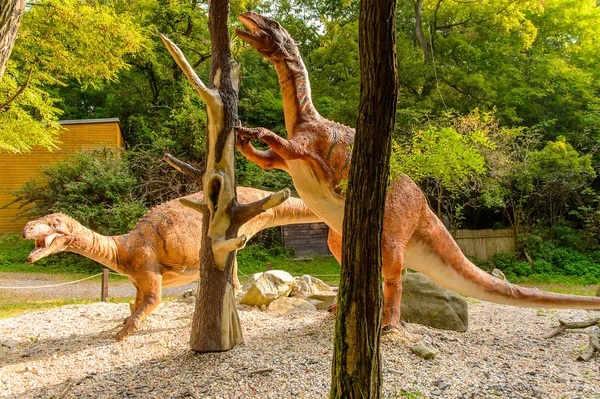 Μπρατισλάβα Σλοβακία Σεπ 2016 Πλατόσαυρος Στο Dinopark Ένα Από Δημοφιλή — Φωτογραφία Αρχείου
