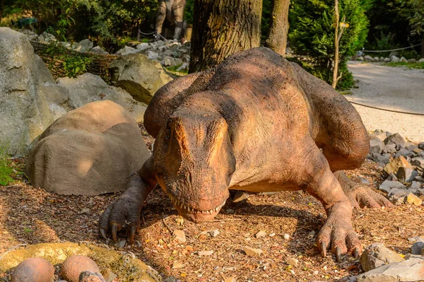 Μπρατισλάβα Σλοβακία Σεπ 2016 Αλόσαυρος Dinopark Στη Μπρατισλάβα Της Σλοβακίας — Φωτογραφία Αρχείου