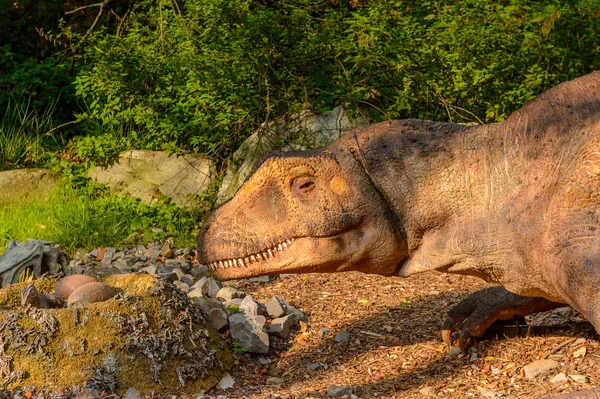 Bratysława Słowacja Września 2016 Allozaur Dinopark Bratysławie Słowacja Allosaurus Rodzaj — Zdjęcie stockowe