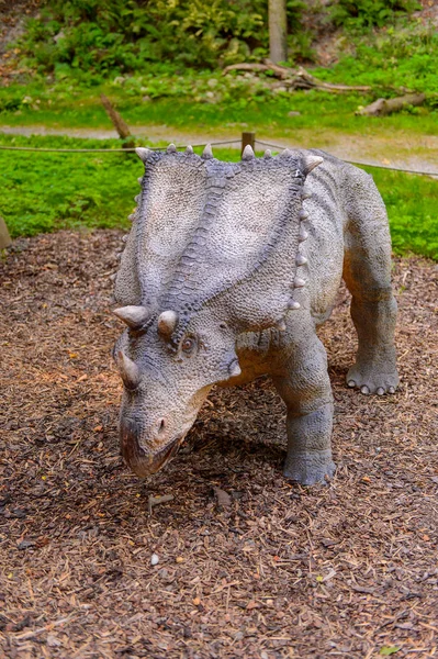 Bratislava Slovacchia Set 2016 Chasmosaurus Nel Dinopark Una Delle Attrazioni — Foto Stock