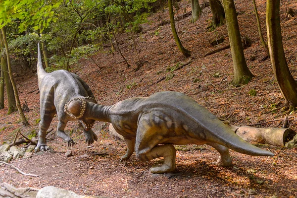 Bratislava Eslovaquia Sep 2016 Pachycephalosaurus Dinopark Una Las Atracciones Populares — Foto de Stock