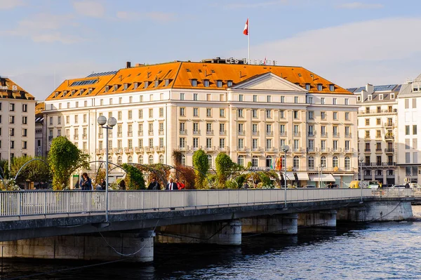 Ginebra Suiza Oct 2016 Arquitectura Ginebra Suiza Una Ciudad Global —  Fotos de Stock