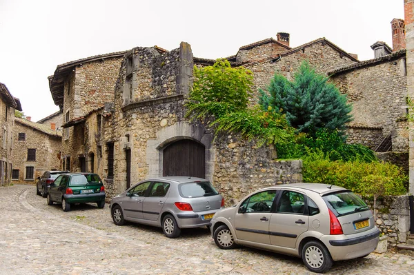 Perouges França Oct 2016 Arhitecture Perouges France Medieval Walled Town — Fotografia de Stock