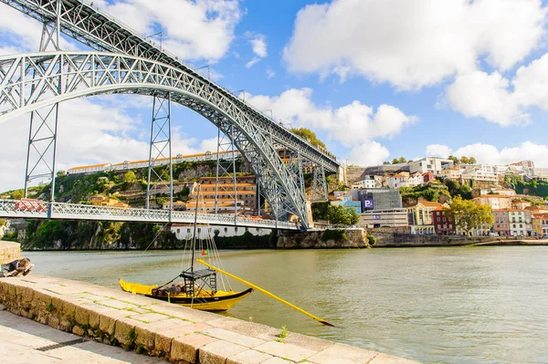 Porto Portugal Jun 2014 Brug Dom Luis Rivier Douro Porto — Stockfoto