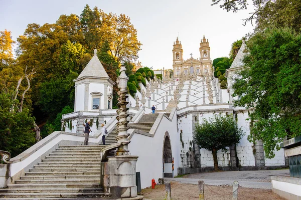 Tenoes Portugal Oct 2016 Escalera Iglesia Bom Jesus Monte Santuario — Foto de Stock