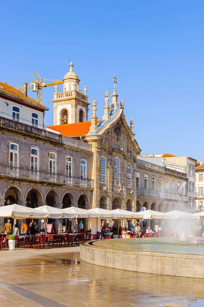 Braga, Portekiz - 14 Ekim 2016: Braga Mimarisi, Portekiz. Şehir 2012 yılında Avrupa Gençlik Başkenti oldu.