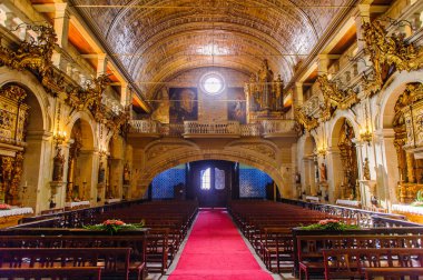 Guimaraes, Portekiz - Eki 14, 2016: Guimaraes, Portekiz'deki birden fazla kiliseden biri. Şehir 9.