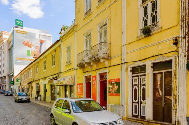 Alcobaca, Portekiz - 15 Ekim 2016: Alcobaca Mimarisi, Oeste Alt Bölgesi, Portekiz'de Centro bölgesi. Şehir ilk kral Afonso Henriques sonra önemli oldu