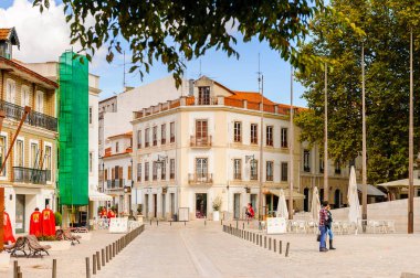 Alcobaca, Portekiz - 15 Ekim 2016: Alcobaca, Oeste Subregion, Portekiz bölgesi Centro. Şehir ilk kral Afonso Henriques sonra önemli oldu