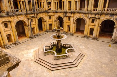 Tomar, Portekiz - 16 Ekim 2016: Tomar,Portekiz'deki Mesih Manastırı. Unesco Dünya Mirası