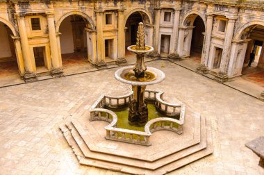 Tomar, Portekiz - 16 Ekim 2016: Tomar,Portekiz'deki Mesih Manastırı. Unesco Dünya Mirası