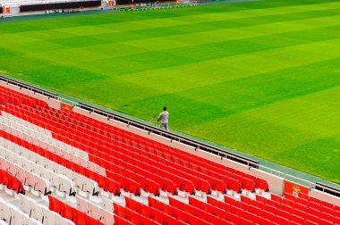 Lizbon, Portekiz - 17 Ekim 2016: Estadio da Luz Koltukları (Stadium of Light), S.L. Benfica stadyumu. Euro 2004 için inşa edilmiştir.