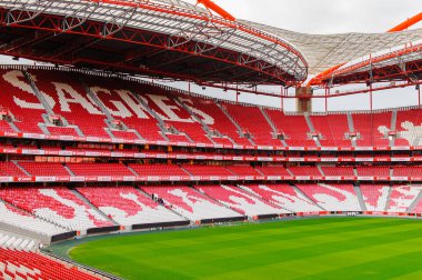 Lizbon, Portekiz - 17 Ekim 2016: Estadio da Luz (Stadium of Light), S.L. Benfica stadyumu. Euro 2004 için inşa edilmiştir.