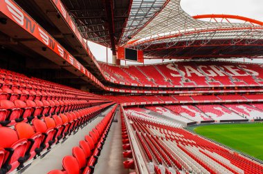 Lizbon, Portekiz - 17 Ekim 2016: Estadio da Luz (Stadium of Light), S.L. Benfica stadyumu. Euro 2004 için inşa edilmiştir.