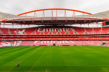 Lizbon, Portekiz - 17 Ekim 2016: Estadio da Luz Panoraması (Stadium of Light), S.L. Benfica stadyumu. Euro 2004 için inşa edilmiştir.