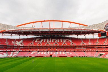 Lizbon, Portekiz - 17 Ekim 2016: Estadio da Luz Panoraması (Stadium of Light), S.L. Benfica stadyumu. Euro 2004 için inşa edilmiştir.