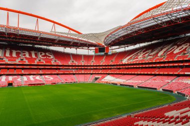 Lizbon, Portekiz - 17 Ekim 2016: Estadio da Luz Panoraması (Stadium of Light), S.L. Benfica stadyumu. Euro 2004 için inşa edilmiştir.