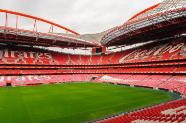 Lizbon, Portekiz - 17 Ekim 2016: Estadio da Luz Panoraması (Stadium of Light), S.L. Benfica stadyumu. Euro 2004 için inşa edilmiştir.