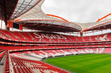 Lizbon, Portekiz - 17 Ekim 2016: Estadio da Luz Panoraması (Stadium of Light), S.L. Benfica stadyumu. Euro 2004 için inşa edilmiştir.