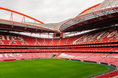 Lizbon, Portekiz - 17 Ekim 2016: Estadio da Luz Panoraması (Stadium of Light), S.L. Benfica stadyumu. Euro 2004 için inşa edilmiştir.