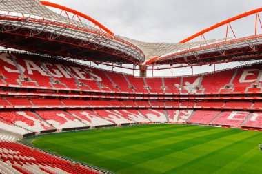 Lizbon, Portekiz - 17 Ekim 2016: Estadio da Luz Panoraması (Stadium of Light), S.L. Benfica stadyumu. Euro 2004 için inşa edilmiştir.