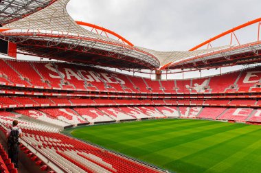 Lizbon, Portekiz - 17 Ekim 2016: Estadio da Luz Panoraması (Stadium of Light), S.L. Benfica stadyumu. Euro 2004 için inşa edilmiştir.