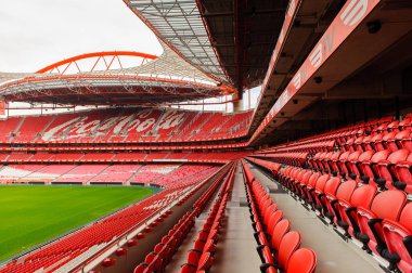 Lizbon, Portekiz - 17 Ekim 2016: Estadio da Luz Panoraması (Stadium of Light), S.L. Benfica stadyumu. Euro 2004 için inşa edilmiştir.