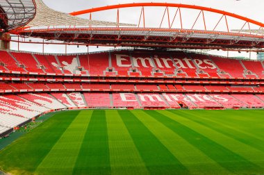 Lizbon, Portekiz - 17 Ekim 2016: Estadio da Luz (Stadium of Light), S.L. Benfica stadyumu. Euro 2004 için inşa edilmiştir.