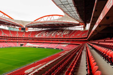 Lizbon, Portekiz - 17 Ekim 2016: Estadio da Luz (Stadium of Light), S.L. Benfica stadyumu. Euro 2004 için inşa edilmiştir.