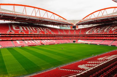 Lizbon, Portekiz - 17 Ekim 2016: Estadio da Luz (Stadium of Light), S.L. Benfica stadyumu. Euro 2004 için inşa edilmiştir.