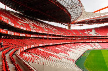 Lizbon, Portekiz - 17 Ekim 2016: Estadio da Luz (Stadium of Light), S.L. Benfica stadyumu. Euro 2004 için inşa edilmiştir.
